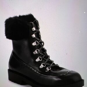 Charles David Raider Faux Fur Combat Boots